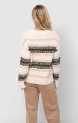 Sadie & Sage Loosen Up Textured Striped Sweater