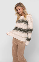 Sadie & Sage Loosen Up Textured Striped Sweater