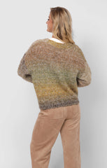 Sadie & Sage Smiley Ombre Fuzzy Knit Cardigan