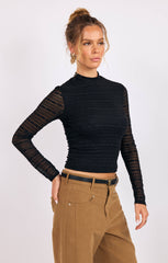 Sage The Label  Sundance Lace Mock Neck Top