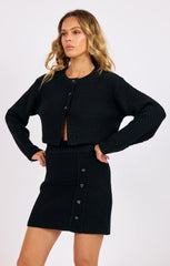 Sage The Label Odessa Waffle Stitch Button Front Cardi