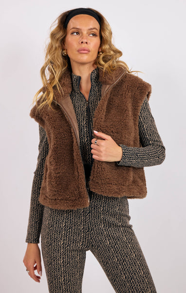 Sage The Label Winnie Faux Fur Vest