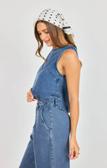 Sadie & Sage It's Pouring Slevless Top