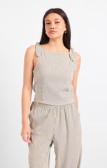 Sadie & Sage See Me Stripe Pleated Top
