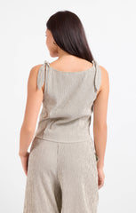 Sadie & Sage See Me Stripe Pleated Top