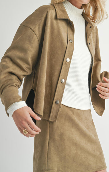 Sadie & Sage Tuscany Faux Suede Jacket