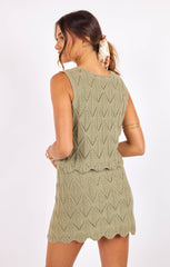 Sage The Label Succulent Sweater Mini Skirt