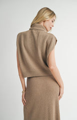 Sadie & Sage Crosby Ribbed Turtleneck Vest