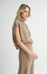 Sadie & Sage Crosby Ribbed Turtleneck Vest