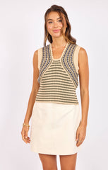 Sage The Label Mona Striped Sweater Tank