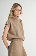 Sadie & Sage Crosby Ribbed Turtleneck Vest