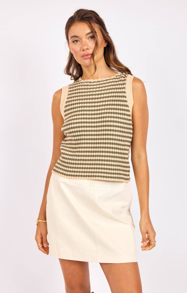 Sage The Label Mona Striped Sweater Tank