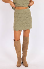 Sage The Label Succulent Sweater Mini Skirt