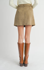 Sadie & Sage Tuscany Faux Suede Mini Skirt