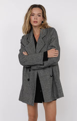 Sage The Label Femme Energy SHoulder Pleat Oversize Blazer Coat
