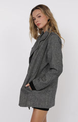 Sage The Label Femme Energy SHoulder Pleat Oversize Blazer Coat