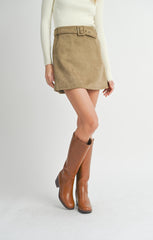 Sadie & Sage Tuscany Faux Suede Mini Skirt