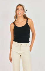 Sadie & Sage Statuesque Twisted  Strap Tank