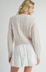 Sadie & Sage  Lulu Embroidered Daisy Sweater