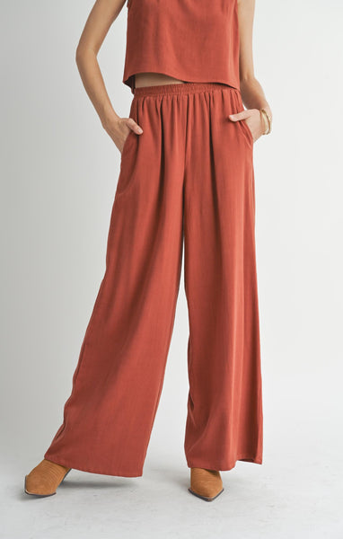 Sadie & Sage Sugarloaf Wide Leg Linen Pants