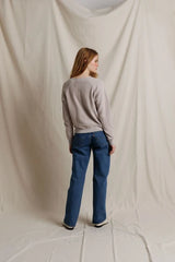 Perfectwhitetee Zuri Reverse V-Neck  Sweater