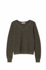 Perfectwhitetee Zuri Reverse V-Neck Sweater