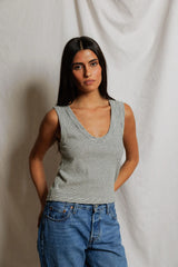 Perfectwhitetee Vicky Hemp Cotton Striped Tank