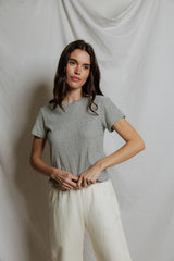 Perfectwhitetee Vivia Striped Hemp Cotton Striped Crewneck Tee