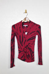 Red Haute Double V Top