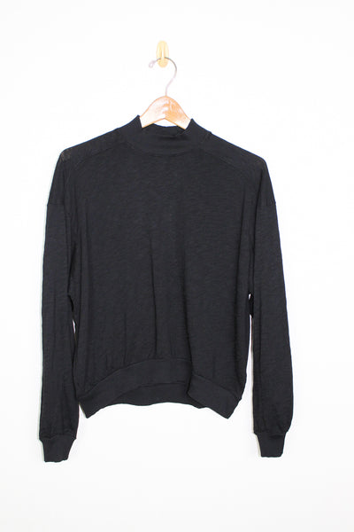 Bobi Rib Mix Turtle Neck Top