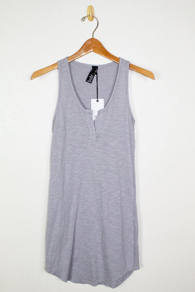 Bobi Split Neck Tank Dress